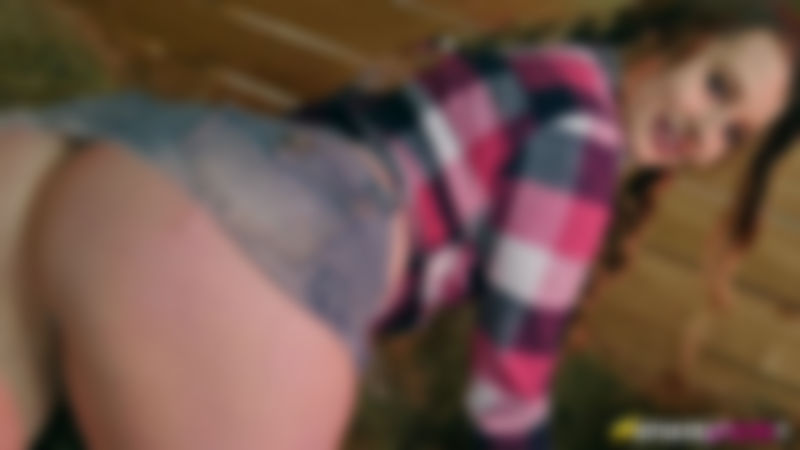 Brook Logan "Upskirt Wank In The Barn"