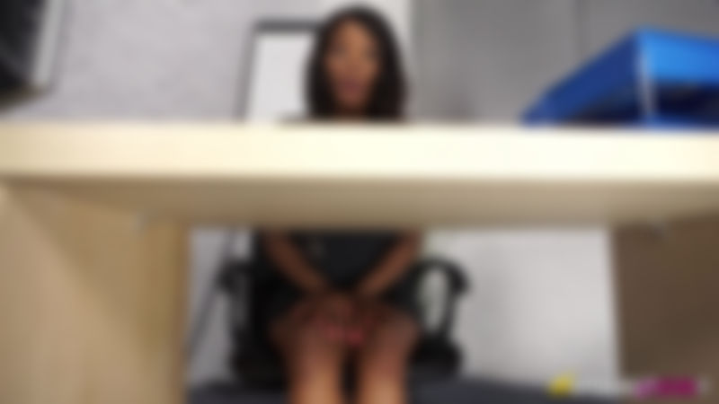 Kiki Minaj "Peeping Under The Desk"