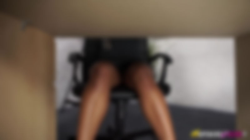 Kiki Minaj "Peeping Under The Desk"