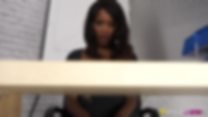 Kiki Minaj "Peeping Under The Desk"