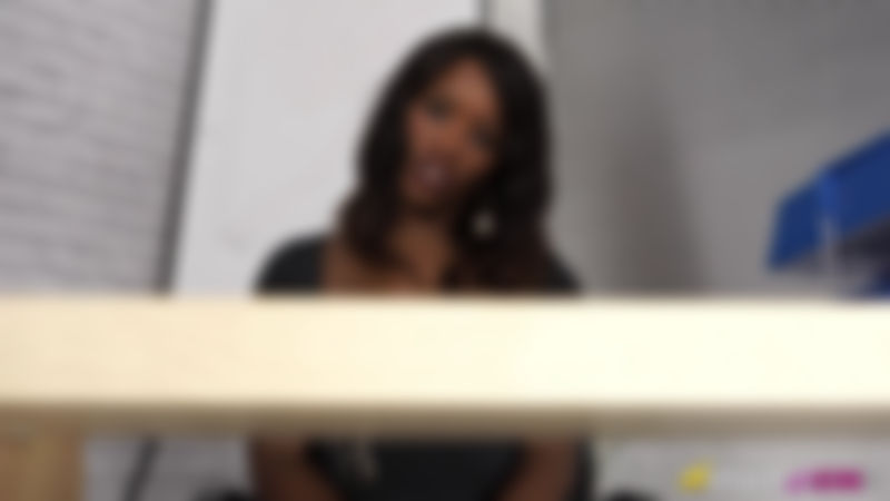 Kiki Minaj "Peeping Under The Desk"