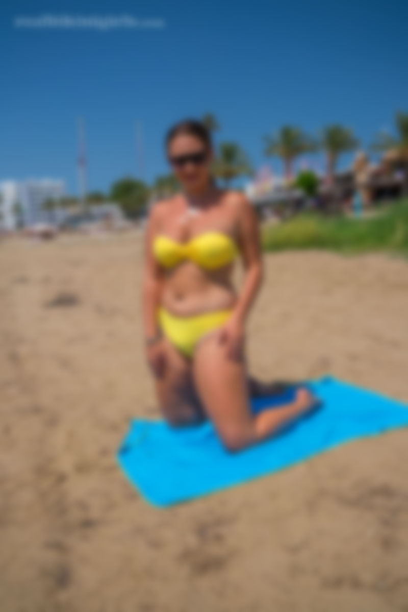 Yellow Bikini On The Beach